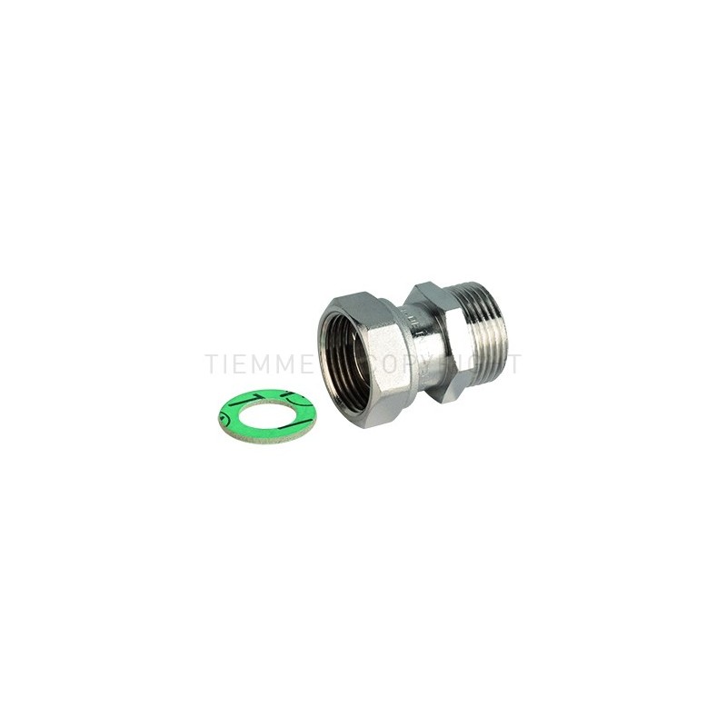 RACCORDO DIRITTO NI M - F CON GIRELLO E GUARNIZIONE PIANA 1"1/4X1"1/4 - 1525N TIEMME 1500898 1