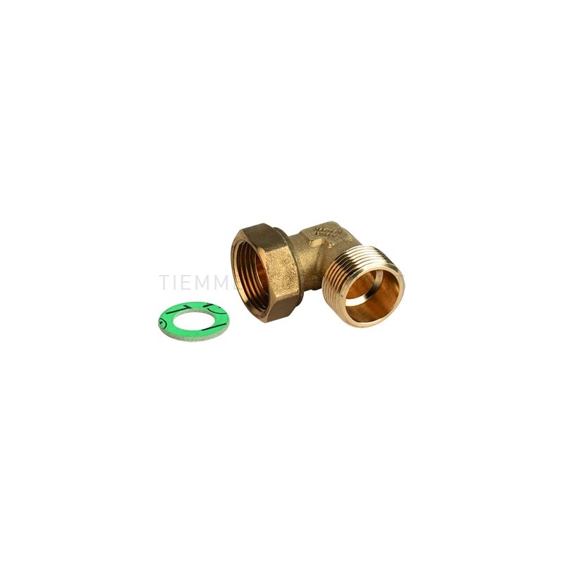 RACCORDO CURVO M - F CON GIRELLO E GUARNIZIONE PIANA 3/4"X1" - 1527 TIEMME 1500911 1