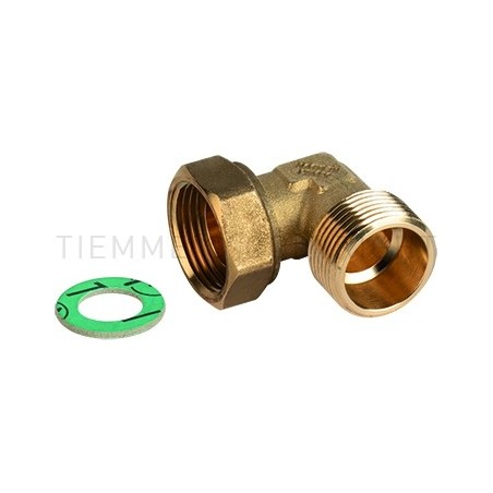 RACCORDO CURVO M - F CON GIRELLO E GUARNIZIONE PIANA 3/4"X1" - 1527 TIEMME 1500911 1