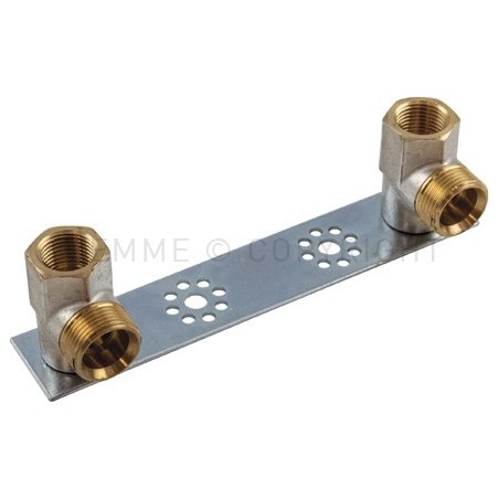 RACCORDO TERMINALI GIA/NI - STAFFA UNIVERSALE ATT 1/2"(16) X 1/2"G INT VARIABILE 100 - 110 - 150 - 1638GN TIEMME 1630047 1