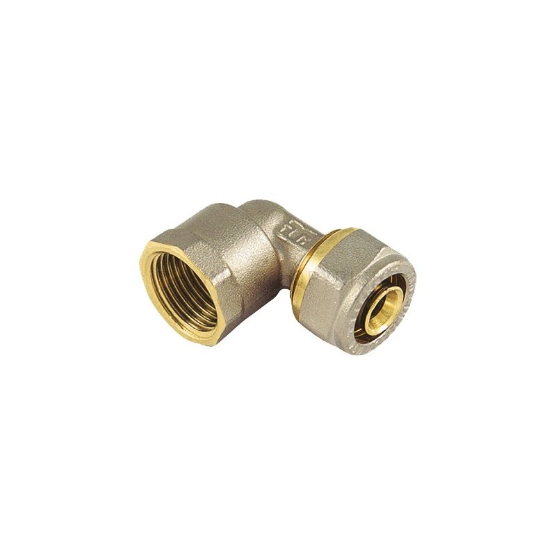 RACCORDO CURVO F A STRINGERE TUBO AL - PEX Ø 16 SP 2 1/2" - 1605INS TIEMME 1580008 1