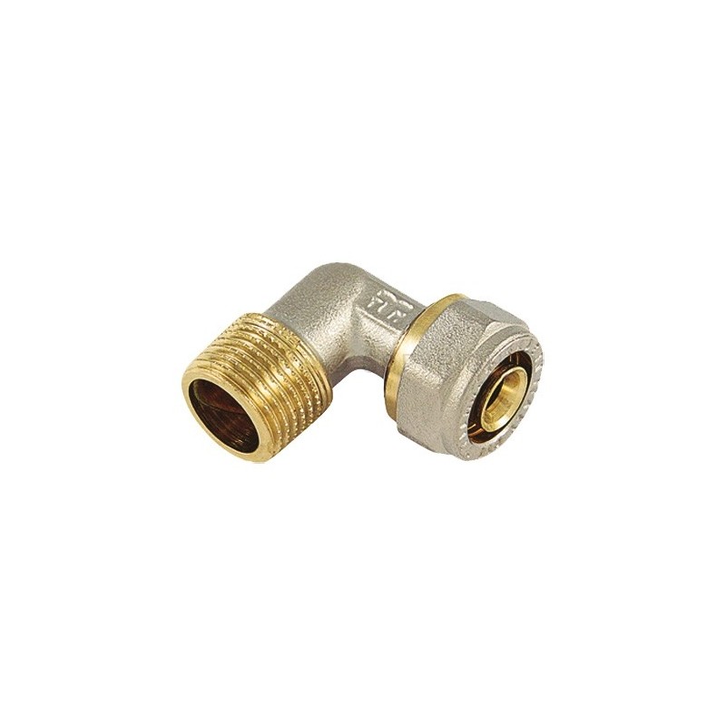 RACCORDO CURVO M A STRINGERE TUBO AL - PEX Ø 20 SP 2 1/2" - 1604INS TIEMME 1580017 1