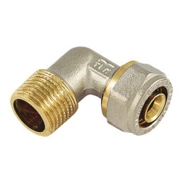 RACCORDO CURVO M A STRINGERE TUBO AL - PEX Ø 20 SP 2 3/4" - 1604INS TIEMME 1580018 1