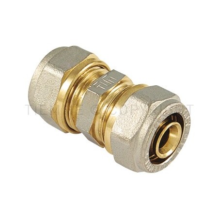 RACCORDO DIRITTO DOPPIO A STRINGERE TUBO AL - PEX Ø 26 - 26 SP 3 - 1601INS TIEMME 1580033 1