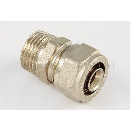 RACCORDO DIRITTO M NI A STRING TUBO AL - PEX Ø 18 SP 2 1/2" - 1600 TIEMME 1600025 1