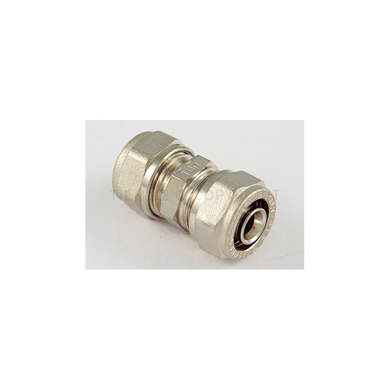 RACCORDO DIRITTO DOPPIO NI A STRING TUBO AL - PEX Ø 32 - 32 SP 3 - 1601 TIEMME 1600056 1