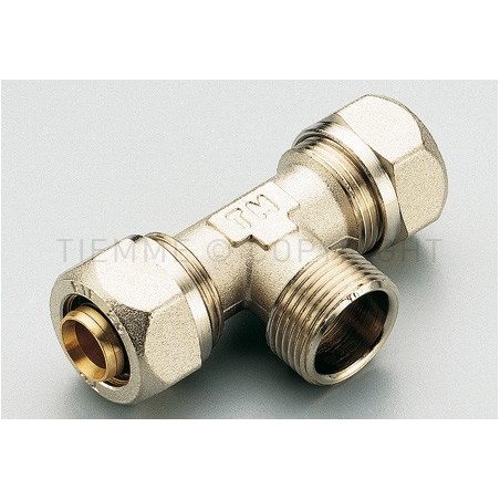 RACCORDO TEE M NI A STRING TUBO AL - PEX Ø 20X1/2"X20 SP 2 - 1608 TIEMME 1600058 1