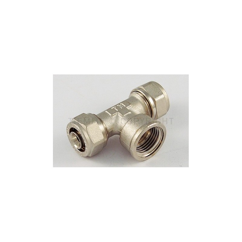 RACCORDO TEE F NI A STRING TUBO AL - PEX Ø 18X1/2"X18 SP 2 - 1609 TIEMME 1600073 1