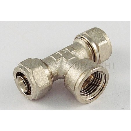 RACCORDO TEE F NI A STRING TUBO AL - PEX Ø 18X1/2"X18 SP 2 - 1609 TIEMME 1600073 1