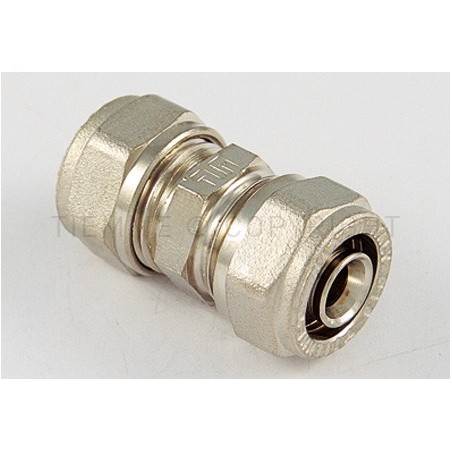 RACCORDO DIRITTO DOPPIO NI A STRING TUBO AL - PEX Ø 25 - 25 SP 2,5 - 1601 TIEMME 1600104 1