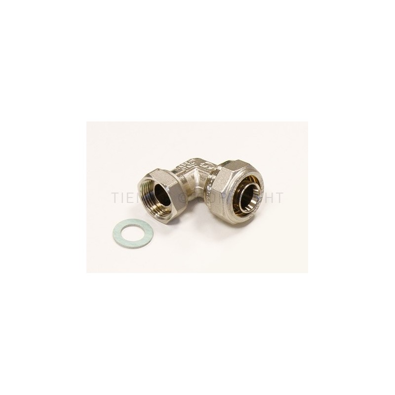 RACCORDO CURVO NI CON GIRELLO E GUARNIZIONE PIANA A STRING TUBO AL - PEX Ø 20 SP 2 1/2" 1615BP TIEMME 1600153 1
