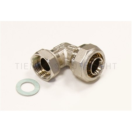 RACCORDO CURVO NI CON GIRELLO E GUARNIZIONE PIANA A STRING TUBO AL - PEX Ø 20 SP 2 1/2" 1615BP TIEMME 1600153 1