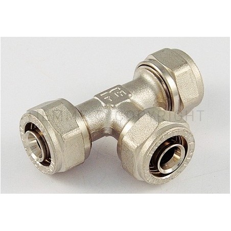 RACCORDO TEE NI A STRING TUBO AL - PEX Ø 32(3,0) - 16(2,0) - 32(3,0) - 1607 TIEMME 1600179 1
