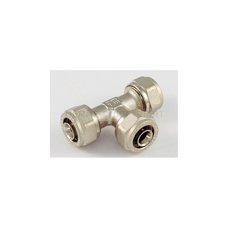 RACCORDO TEE NI A STRING TUBO AL - PEX Ø 26(3,0) - 32(3,0) - 26(3,0) - 1607 TIEMME 1600182 1