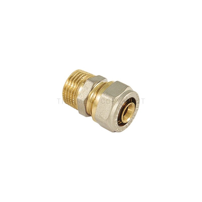 RACCORDO DIRITTO M GIA - NI A STRING TUBO AL - PEX Ø 32 SP 3 1" - 1600GN TIEMME 1600202 1