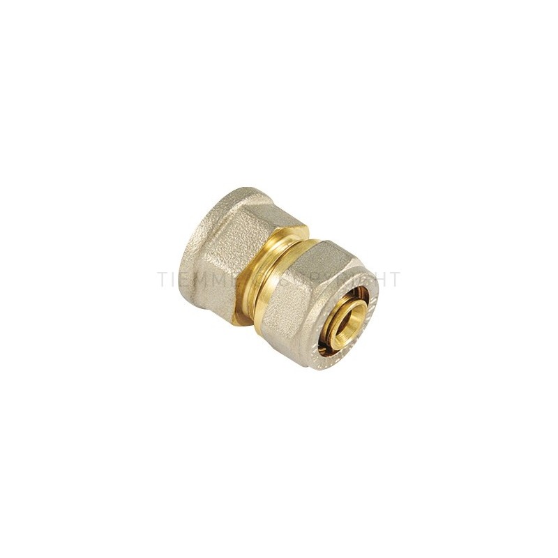 RACCORDO DIRITTO F GIA - NI A STRING TUBO AL - PEX Ø 14 SP 2 1/2" - 1602GN TIEMME 1600210 1