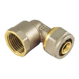 RACCORDO CURVO F GIA - NI A STRING TUBO AL - PEX Ø 20 SP 2 3/4" - 1605GN TIEMME 1600233 1