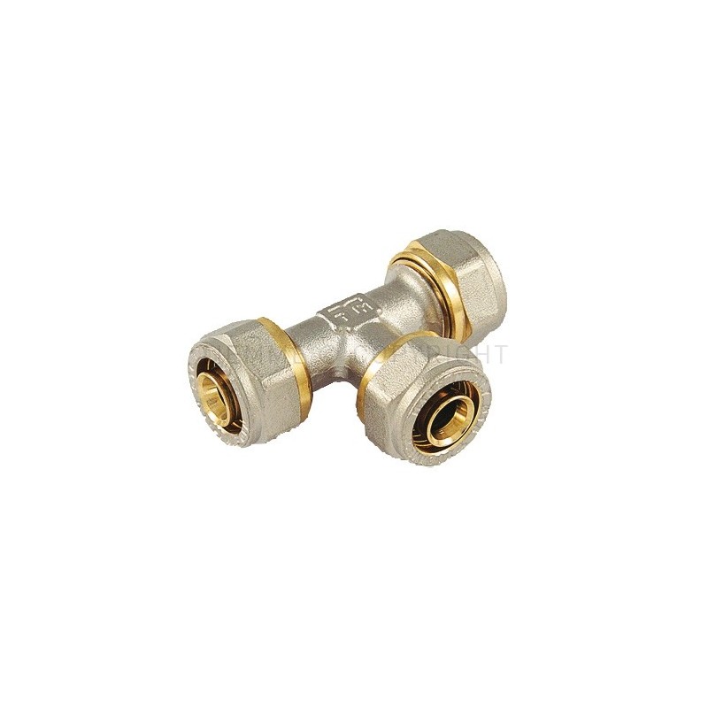 RACCORDO TEE GIA - NI A STRING TUBO AL - PEX Ø 26(3,0) - 20(2,0) - 26(3,0) - 1607GN TIEMME 1600249 1