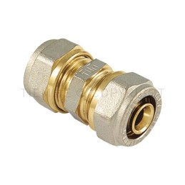 RACCORDO DIRITTO DOPPIO GIA/NI A STRING TUBO AL - PEX Ø 25 - 25 SP 2,5 - 1601GN TIEMME 1600336 1