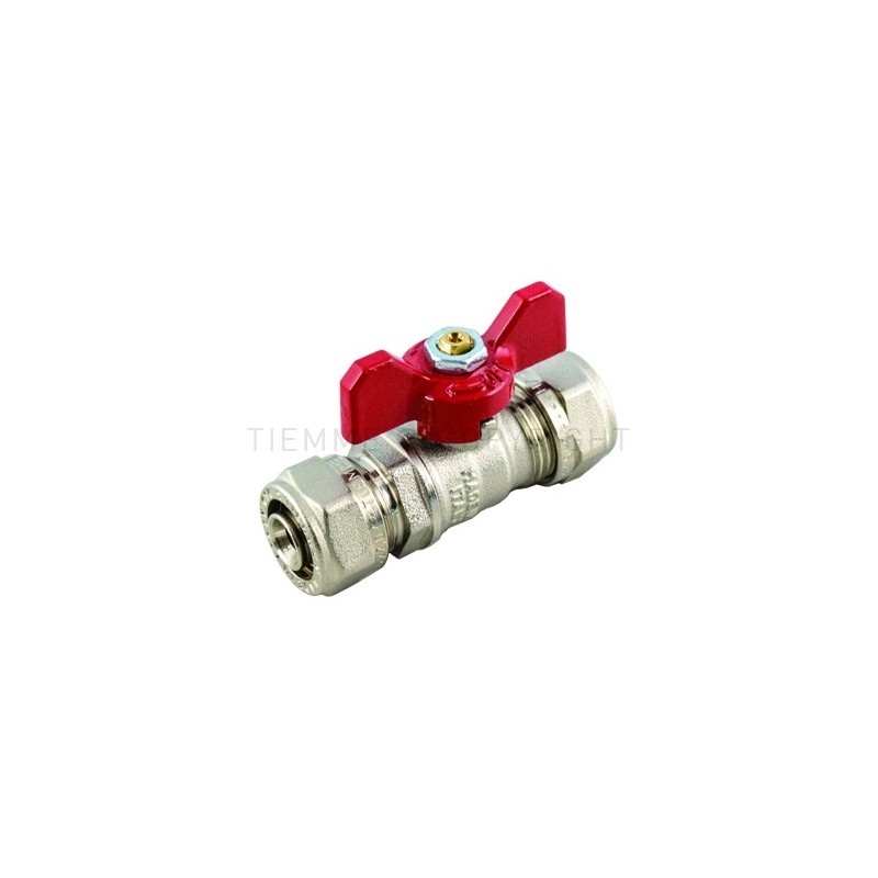 VALVOLA SFERA NI A STRINGERE TUBO AL - PEX Ø 20 SP 2 LEVA FARF ROSSA - 2153 TIEMME 1620003 1 VALVOLA SFERA NI A STRINGERE TUBO AL - PEX Ø 20 SP 2 LEVA FARF ROSSA - 2153 TIEMME 1620003 1