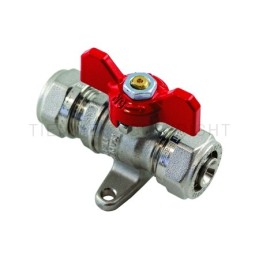 VALVOLA SFERA NI A STRINGERE TUBO AL - PEX Ø 20 SP 2 LEVA FARF BLU - 2153FLB TIEMME 1620032 1