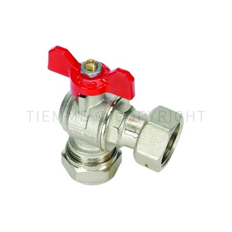 VALVOLA SFERA 90 gradi NI A STRINGERE/GIRELLO TUBO AL - PEX Ø 26 X 3/4" FARF ROSSA - 2157R TIEMME 1620049 1