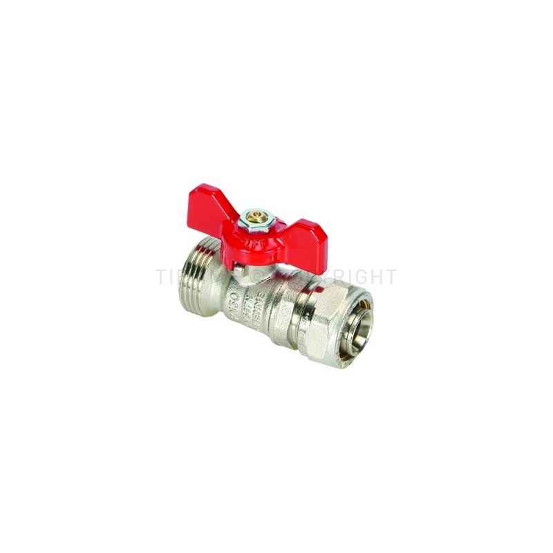 VALVOLA SFERA NI A STRINGERE TUBO AL - PEX/MASCHIO Ø 26 1" LEVA FARF BLU - 2154B TIEMME 1620093 1