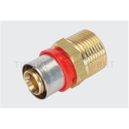 RACCORDO DIRITTO M A PRESS TUBO AL - PEX Ø 20 X 3/4" - 1650 TIEMME 1650015 1