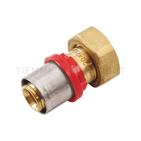 RACCORDO DIRITTO CON GIRELLO A PRESS TUBO AL - PEX Ø 16 SU ATT 1/2"(16) - 1668 TIEMME 1650028 1