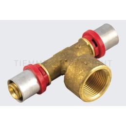 RACCORDO TEE F A PRESS TUBO AL - PEX Ø 32X1"X32 - 1659 TIEMME 1650054 1