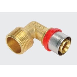 RACCORDO CURVO M A PRESS TUBO AL - PEX Ø 32 X 1" - 1654 TIEMME 1650074 1
