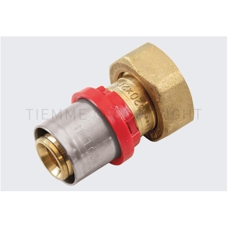 RACCORDO DIRITTO CON GIRELLO A PRESS TUBO AL - PEX Ø 16 SU ATT 3/4"(18)EUR - 1666 TIEMME 1650076 1