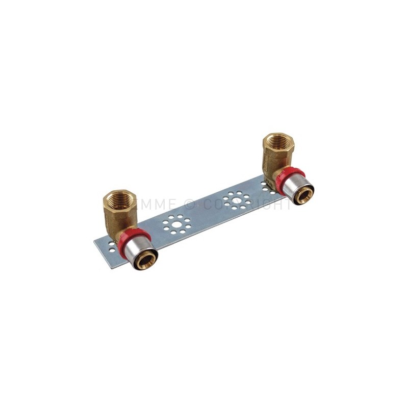 RACCORDO TERMINALI - STAFFA A PRESS TUBO AL - PEX Ø 20 X 1/2" INT VARIABILE 100 - 110 - 150 - 1664 TIEMME 1650106 1