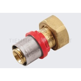 RACCORDO DIRITTO CON GIRELLO A PRESS TUBO AL - PEX Ø 20 SU ATT 3/4"(18)EUR - 1666 TIEMME 1650110 1