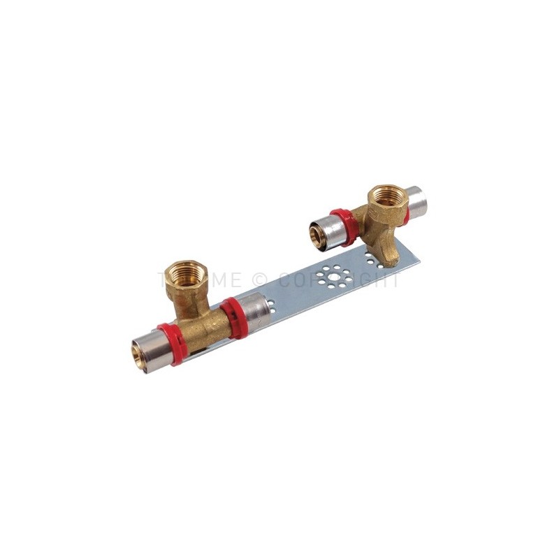 RACCORDO DISASSATI - STAFFA A PRESS TUBO AL - PEX Ø 20 X 1/2" INT VARIABILE 100 - 110 - 150 - 1663DI TIEMME 1650137 1