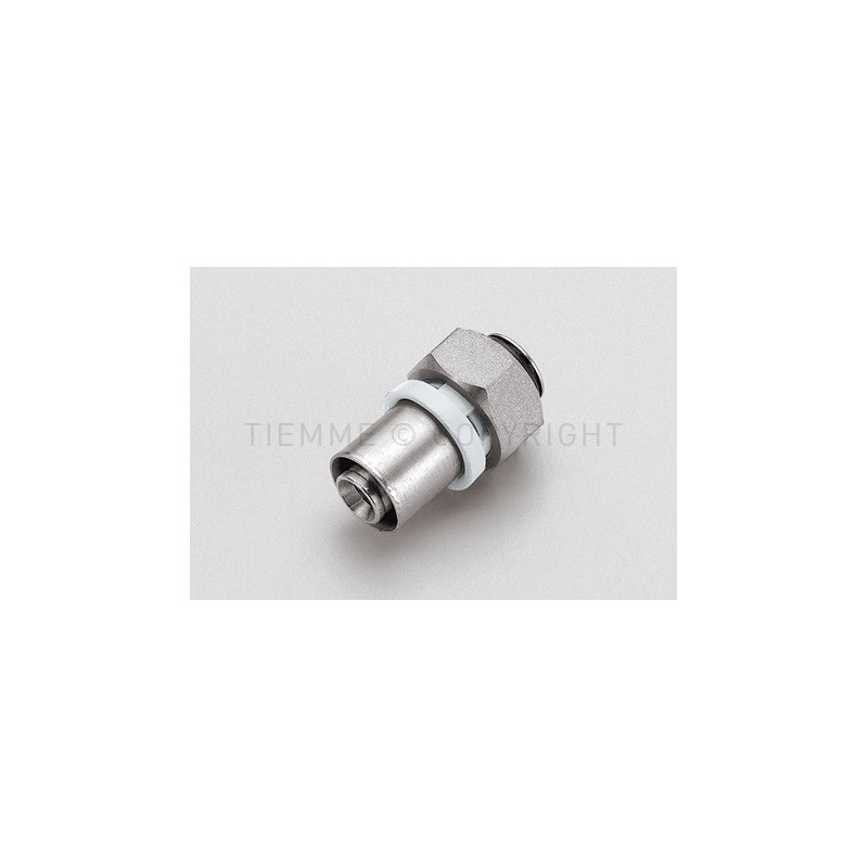RACCORDO DIRITTO CON GIRELLO SN A PRESS TUBO AL - PEX Ø 16 SU ATT 1/2"(16) - 1668SN TIEMME 1650160 1