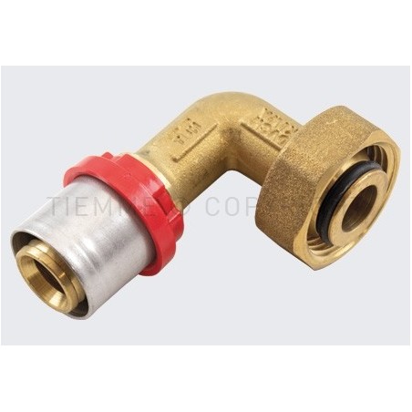RACCORDO CURVO CON GIRELLO A PRESS TUBO AL - PEX Ø 20 SU ATT 3/4"(18)EUR - 1660 TIEMME 1650173 1