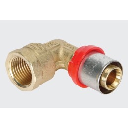 RACCORDO CURVO F A PRESS TUBO AL - PEX Ø 18 X 3/4" - 1655 TIEMME 1650204 1