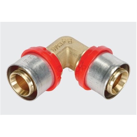 RACCORDO CURVO DOPPIO A PRESS TUBO AL - PEX Ø 14 - 14 - 1653 TIEMME 1650218 1