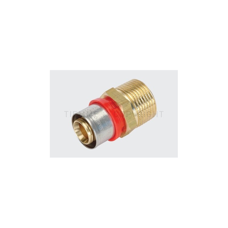RACCORDO DIRITTO M A PRESS TUBO AL - PEX Ø 25 X 3/4" - 1650 TIEMME 1650219 1