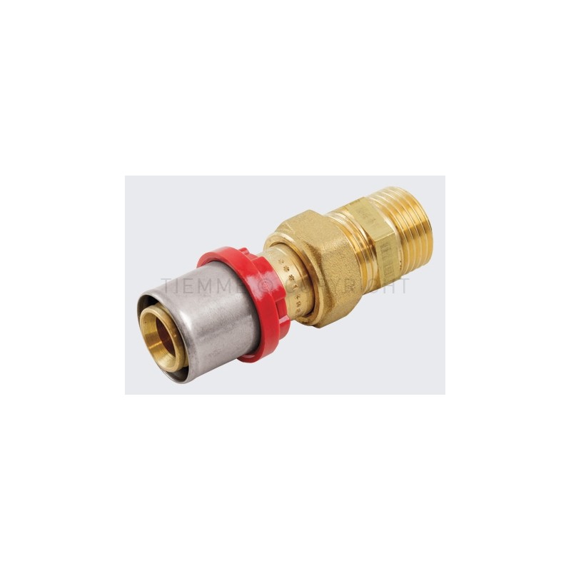 RACCORDO DIRITTO M CON GIRELLO A PRESS TUBO AL - PEX Ø 20 X 3/4" - 1667 TIEMME 1650235 1