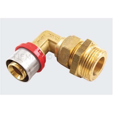 RACCORDO CURVO M CON GIRELLO A PRESS TUBO AL - PEX Ø 26 X 1" - 1669 TIEMME 1650246 1