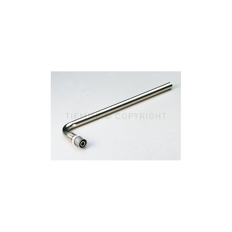 CURVA TERMINALE RADIATORE A PRESS TUBO AL - PEX Ø 18 Ø TUBO CU 15 L 300MM - 1672 TIEMME 1650248 1