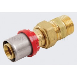 RACCORDO DIRITTO M CON GIRELLO A PRESS TUBO AL - PEX Ø 20 X 1/2" - 1667 TIEMME 1650250 1