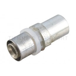 RACCORDO DIRITTO DOPPIO SN A PRESS TUBO AL - PEX - TUBETTO CILINDRICO Ø 20 - Ø 15 - 1651CYSN TIEMME 1650437 1