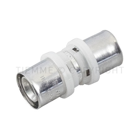 RACCORDO DIRITTO DOPPIO SN A PRESS TUBO AL - PEX Ø 25 - 25 - 1651SN TIEMME 1650442 1