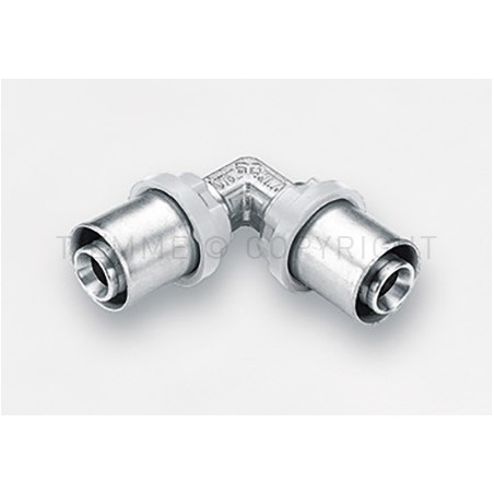 RACCORDO CURVO DOPPIO SN A PRESS TUBO AL - PEX Ø 16 - 16 - 1653SN TIEMME 1650493 1