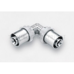 RACCORDO CURVO DOPPIO SN A PRESS TUBO AL - PEX Ø 26 - 26 - 1653SN TIEMME 1650496 1
