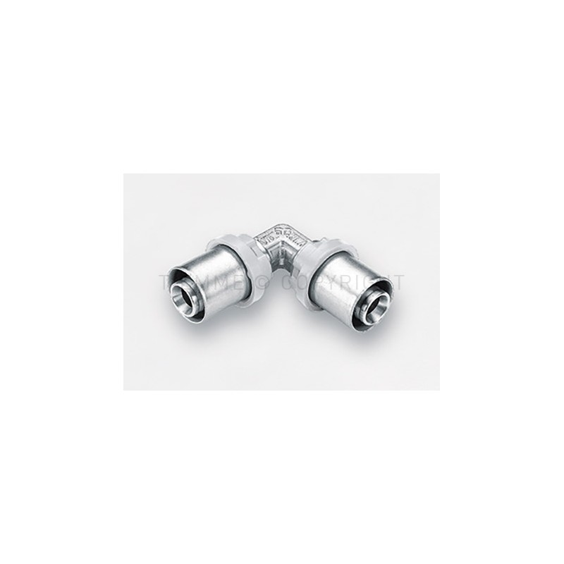 RACCORDO CURVO DOPPIO SN A PRESS TUBO AL - PEX Ø 40 - 40 - 1653SN TIEMME 1650498 1