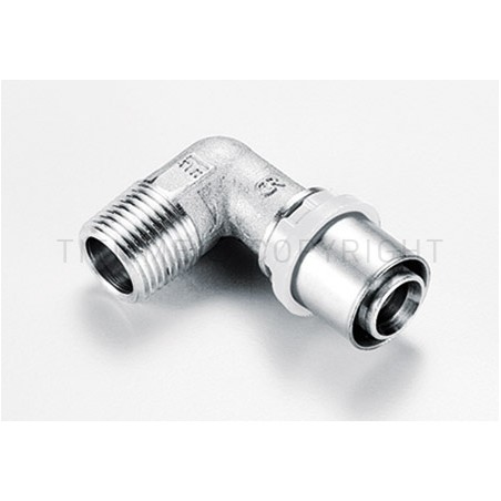 RACCORDO CURVO M SN A PRESS TUBO AL - PEX Ø 40 X 1"1/4 - 1654SN TIEMME 1650516 1